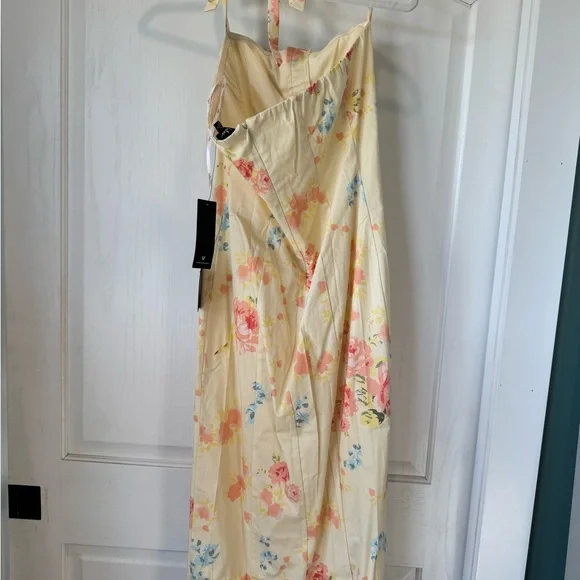 Lulu's Floral Maxi Dress in Yellow and Pink - Picture 5 of 6